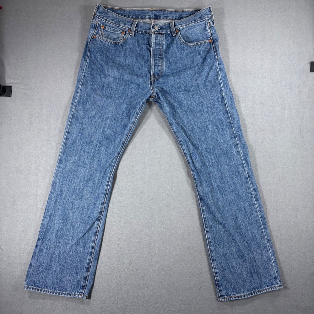 Levis 501 Original Fit Jeans Mens 34x30 Blue Excellent Straight Leg Button Fly